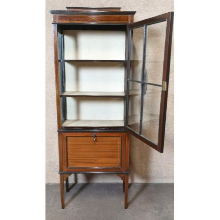 Vitrine aus edwardianischem Mahagoni 