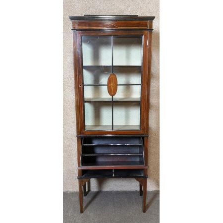 Vitrine aus edwardianischem Mahagoni 