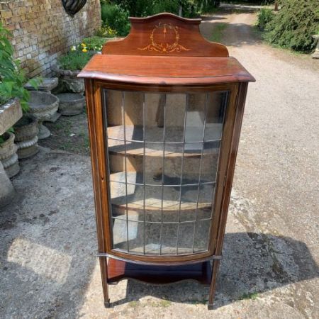 edwardianische Mahagoni-Vitrine