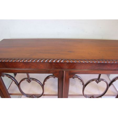 antike Vitrine aus Mahagoniglas