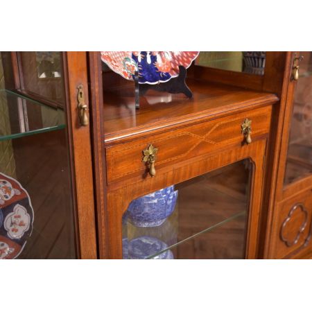 edwardianische Mahagoni-Vitrine