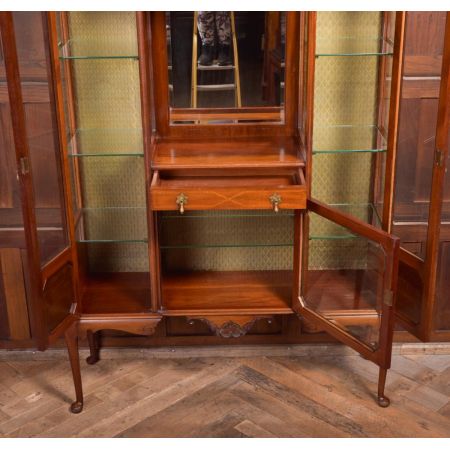 edwardianische Mahagoni-Vitrine