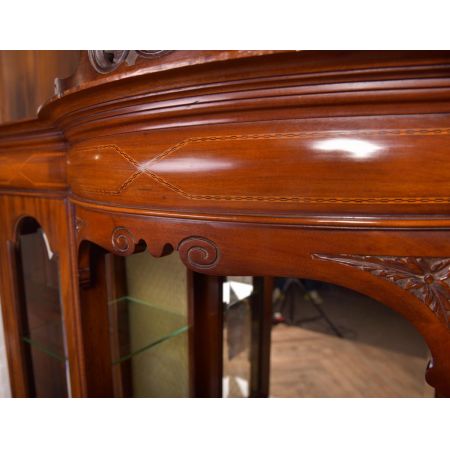 edwardianische Mahagoni-Vitrine