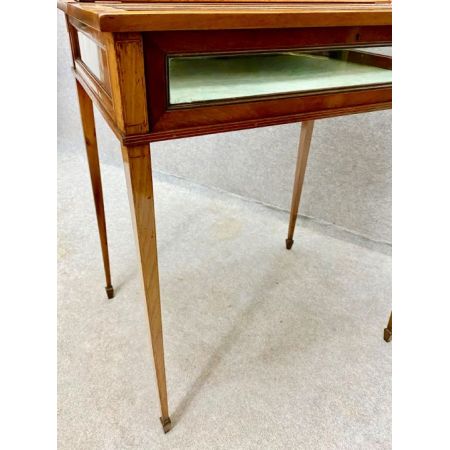 Edwardianisches Bijouterie Vitrine mit Intarsien