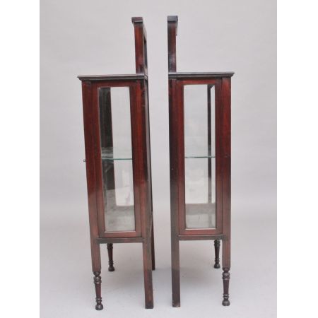 Paar Mahagoni-Vitrinen aus 1920