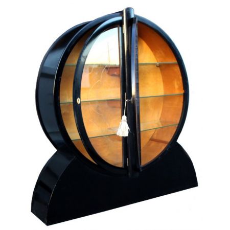 ebonisierte Art Deco Vitrine