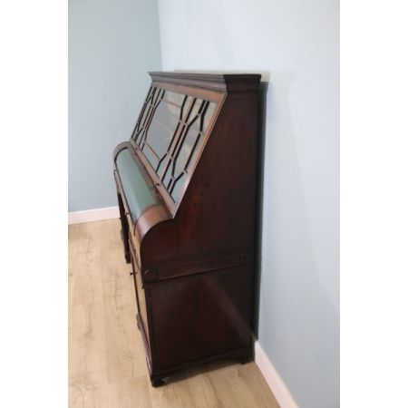 Ungewöhnliche Vitrine mit zwei Sockeln