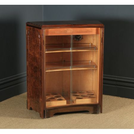 Englischer Art-Deco-Getränkeschrank