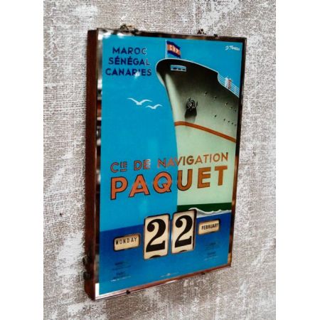 seltener Art-Deco-Werbung ewiger Kalender