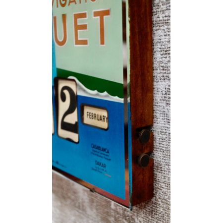 seltener Art-Deco-Werbung ewiger Kalender