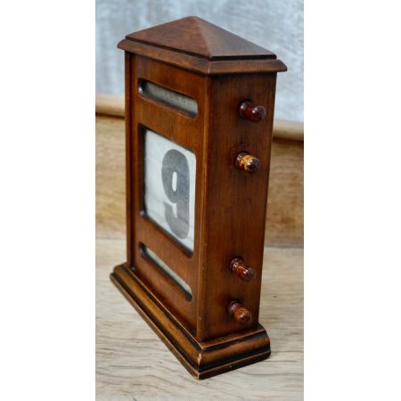 Antiker Kalender aus Mahagoni