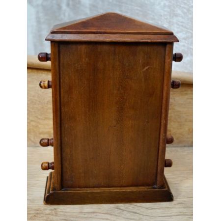 Antiker Kalender aus Mahagoni