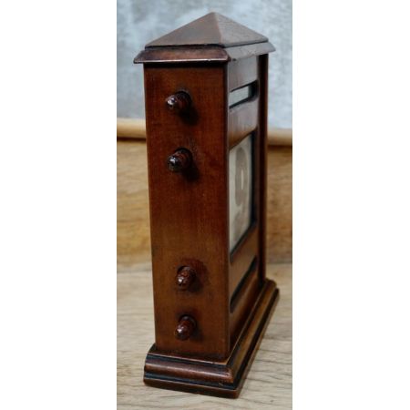 Antiker Kalender aus Mahagoni