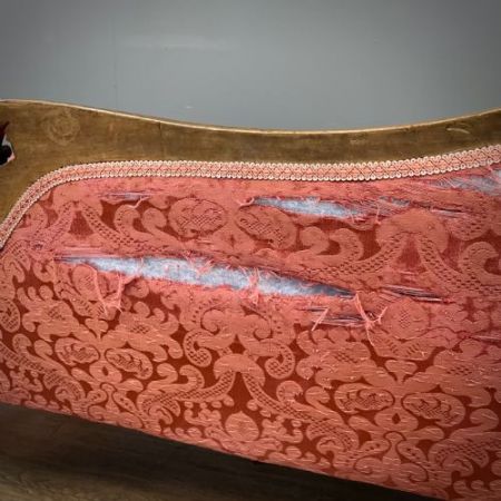 Antike Chaise Longue mit massivem Nussholzrahmen victorian