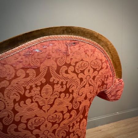 Antike Chaise Longue mit massivem Nussholzrahmen victorian