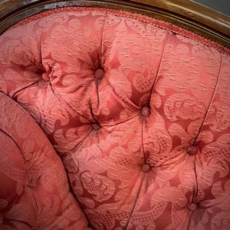 Antike Chaise Longue mit massivem Nussholzrahmen victorian