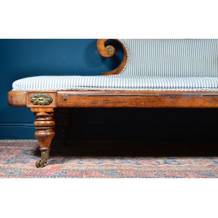 Regency Chaise Longue mit Rahmen aus Palisanderholzimitat 1820