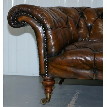Howard & Son's Chesterfield Chaise Longue antik viktorianisch