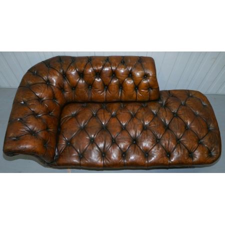 Howard & Son's Chesterfield Chaise Longue antik viktorianisch