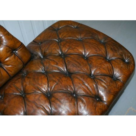 Howard & Son's Chesterfield Chaise Longue antik viktorianisch