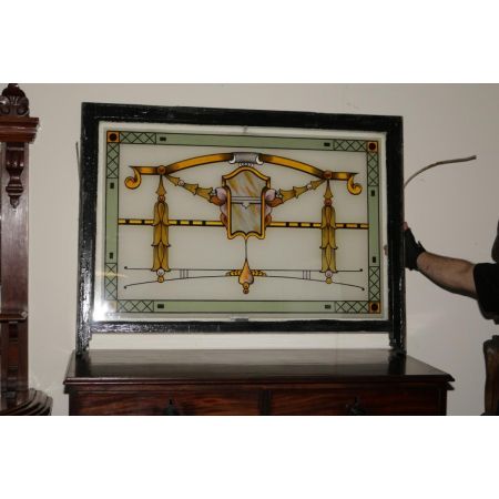 Großes Fenster gebrannt antik 1870 viktorianisch