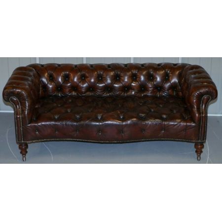 viktorianisches Serpentin Chesterfield-Sofa