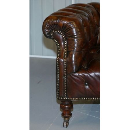 viktorianisches Serpentin Chesterfield-Sofa