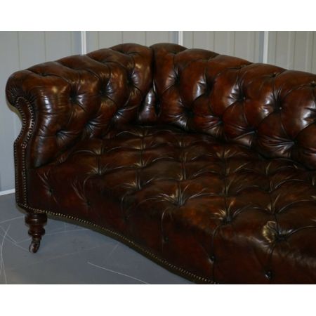 viktorianisches Serpentin Chesterfield-Sofa