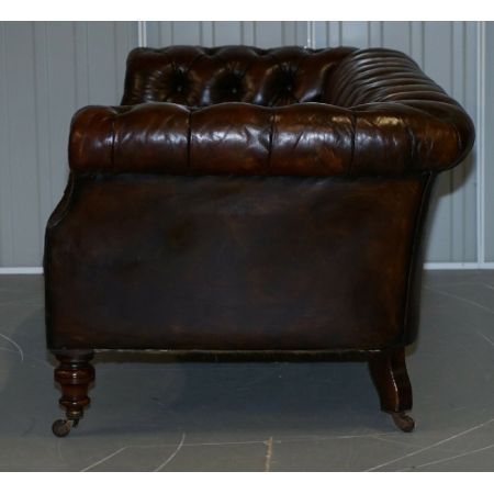 viktorianisches Serpentin Chesterfield-Sofa