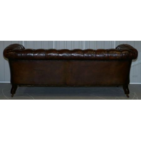 viktorianisches Serpentin Chesterfield-Sofa