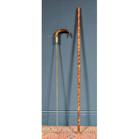 Sword stick aus Bambusholz mit Satinholzimitation antik 1920
