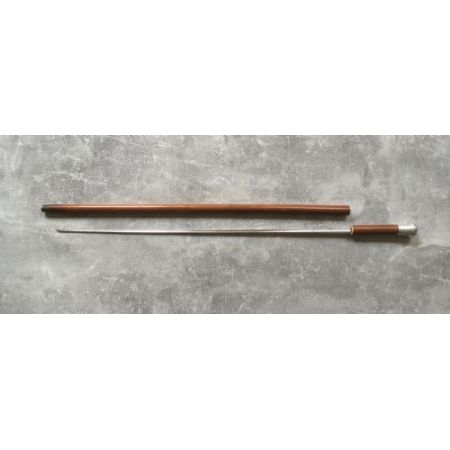 Malacca sword stick Gehstock mit versilbertem Griff