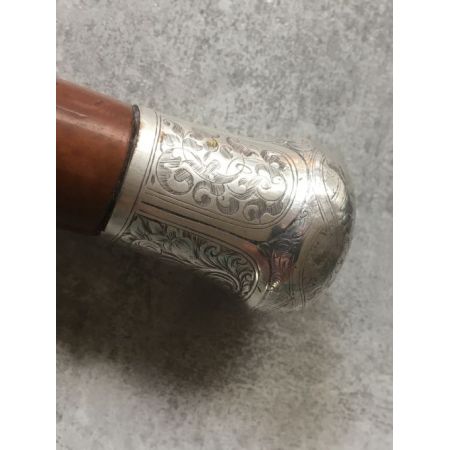 Malacca sword stick Gehstock mit versilbertem Griff