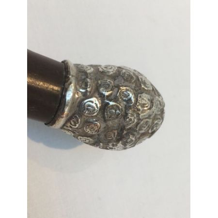 Antiker faux bamboo Malacca sword stick, Gehstock mit Silbergriff London 1886