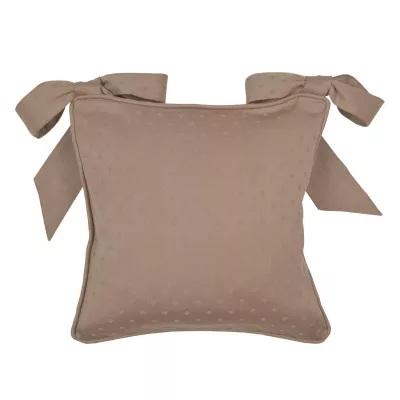Clayre & Eef Dot Jacquard Dot Jacquard Stuhlkissen Kissenbezug Kissenhülle Kissen dunkelbeige ca. 40 x 40 cm