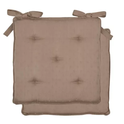Clayre & Eef Dot Jacquard Stuhlkissen Kissen dunkelbeige MIT INLETT ca. 40 x 40 cm