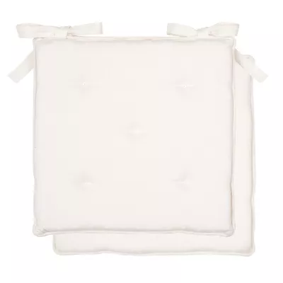 Clayre & Eef Dot Jacquard Stuhlkissen Kissen weiß MIT INLETT ca. 40 x 40 cm