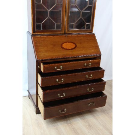 Aufsatzsekretär/ Bureau/ Bookcase aus Mahagoni im Edwardian Stil