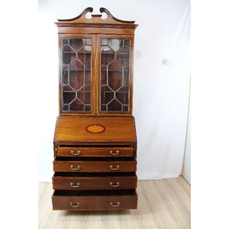 Aufsatzsekretär/ Bureau/ Bookcase aus Mahagoni im Edwardian Stil