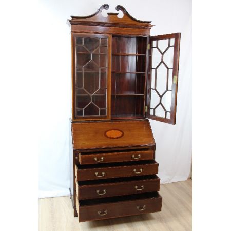 Aufsatzsekretär/ Bureau/ Bookcase aus Mahagoni im Edwardian Stil