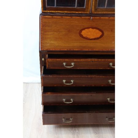 Aufsatzsekretär/ Bureau/ Bookcase aus Mahagoni im Edwardian Stil