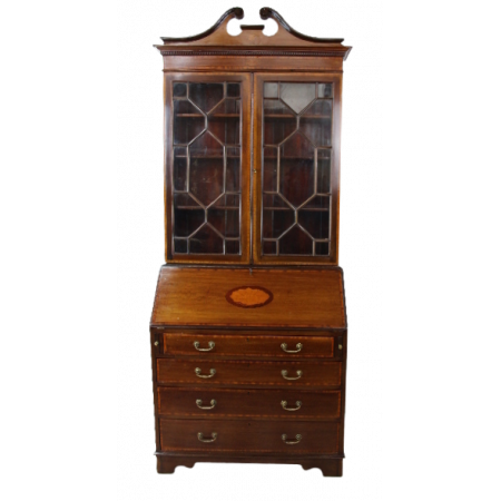 Aufsatzsekretär/ Bureau/ Bookcase aus Mahagoni im Edwardian Stil