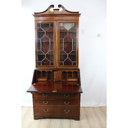 Aufsatzsekretär/ Bureau/ Bookcase aus Mahagoni im Edwardian Stil