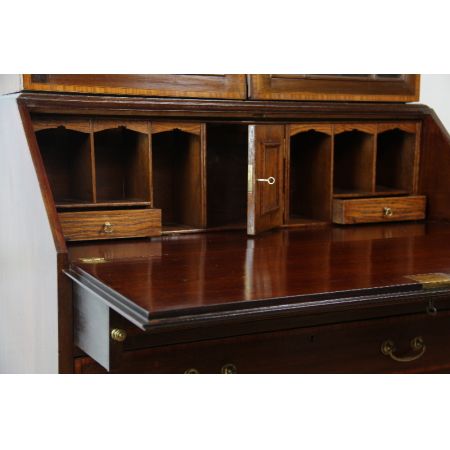 Aufsatzsekretär/ Bureau/ Bookcase aus Mahagoni im Edwardian Stil