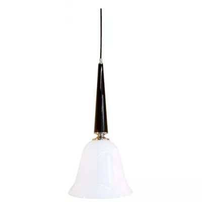 Art Deco Pendelleuchte Nickel/Schwarz