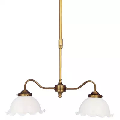 Landhaus Deckenleuchte gold mit Opalgläsern 31 cm
