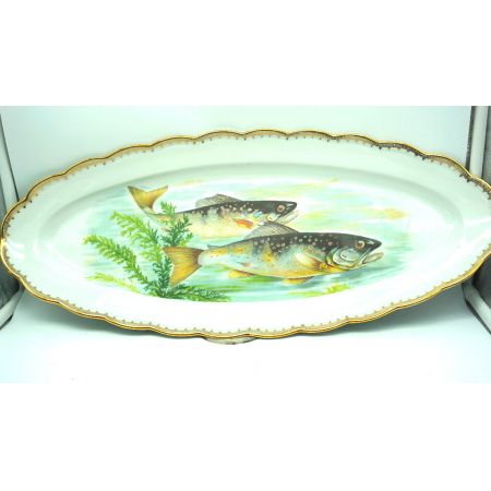 Komplettes Fischservice aus Frankreich Porcelan 13 Teile, Berry Haute Porcelaine