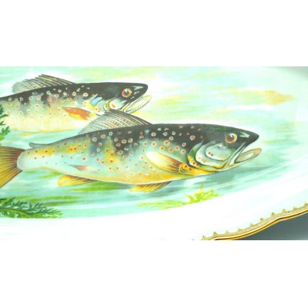 Komplettes Fischservice aus Frankreich Porcelan 13 Teile, Berry Haute Porcelaine