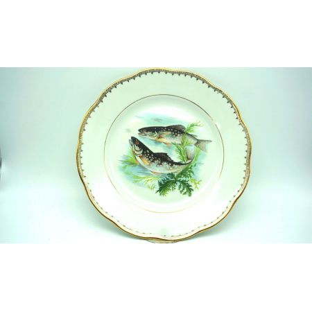 Komplettes Fischservice aus Frankreich Porcelan 13 Teile, Berry Haute Porcelaine