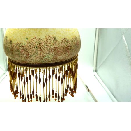 Deckenlampe Vintage mit Perlenkette Frankreich